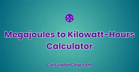 kwh to megajoules